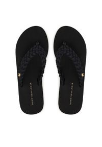 TOMMY HILFIGER - Tommy Hilfiger Japonki Th Wedge Braided Summer Sandal FW0FW09198 Czarny. Kolor: czarny. Materiał: materiał #1