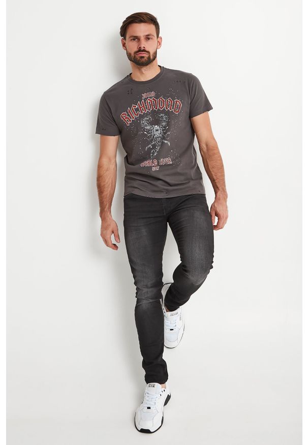 John Richmond - T-SHIRT EBRUMI JOHN RICHMOND. Materiał: bawełna. Wzór: nadruk, kolorowy. Styl: elegancki