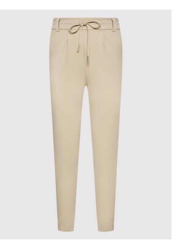 only - ONLY Spodnie materiałowe Poptrash 15115847 Beżowy Slim Fit. Kolor: beżowy. Materiał: syntetyk