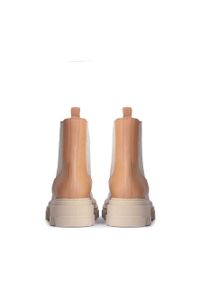 Kazar - Brązowe trzewiki damskie. Kolor: brązowy. Materiał: skóra. Szerokość cholewki: normalna. Wzór: moro. Styl: militarny #3