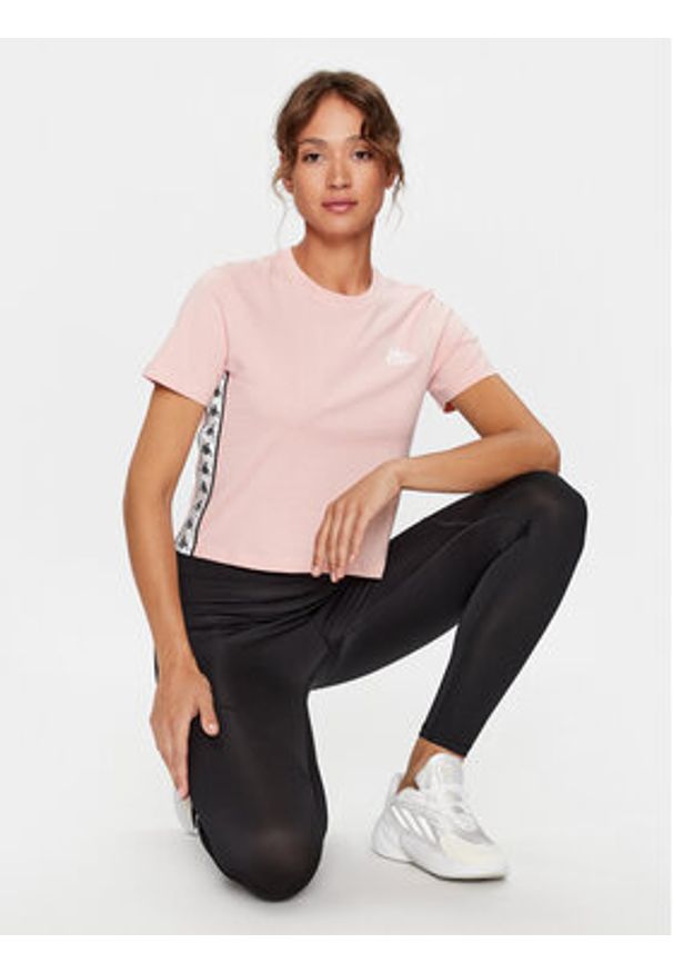 Kappa T-Shirt 313021 Koralowy Relaxed Fit. Kolor: pomarańczowy. Materiał: bawełna