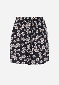 Renee - Granatowe Szorty Dolidze. Stan: podwyższony. Kolor: niebieski. Materiał: wiskoza, tkanina. Wzór: kwiaty #3