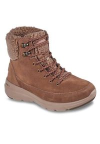 skechers - Skechers Botki Glacial Ultra Woodlands 16677/BRN Brązowy. Kolor: brązowy. Materiał: zamsz, skóra