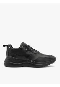 Ryłko - Czarne sneakersy ze skóry licowej. Okazja: na co dzień. Zapięcie: sznurówki. Kolor: czarny. Materiał: skóra. Szerokość cholewki: normalna. Styl: street, klasyczny, elegancki, casual, sportowy #1