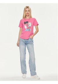 Fransa T-Shirt 20613466 Różowy Regular Fit. Kolor: różowy. Materiał: bawełna #4