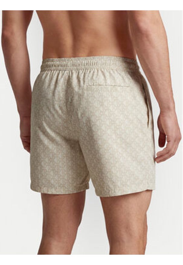 Calvin Klein Swimwear Szorty kąpielowe LV00N61027 Écru. Kolor: kremowy. Materiał: syntetyk