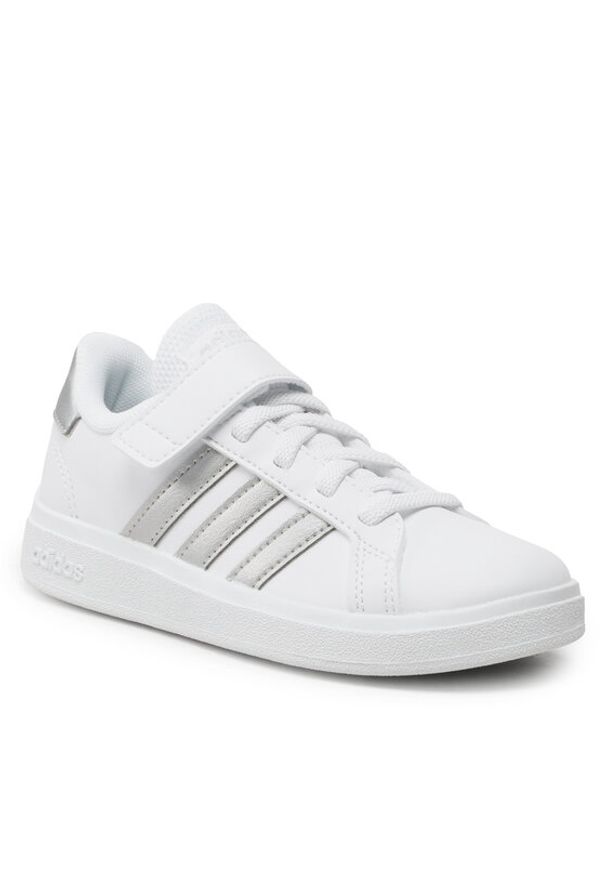 Adidas - adidas Sneakersy Grand Court 2.0 El K GW6516 Biały. Kolor: biały. Materiał: skóra