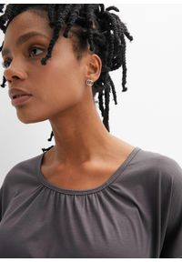 bonprix - Bluzka oversize z mieszanki wiskozy. Kolor: szary. Materiał: wiskoza