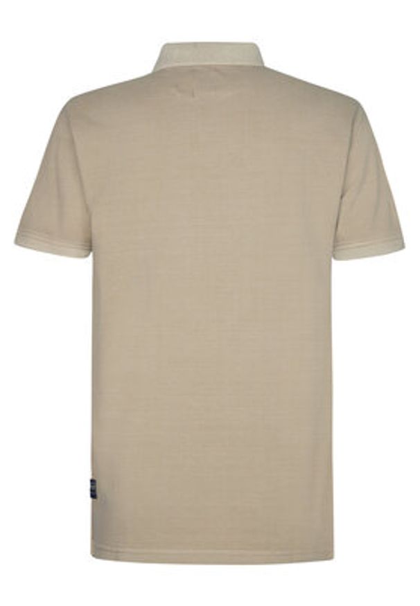 Petrol Industries Polo M-1050-POL910 Beżowy Regular Fit. Typ kołnierza: polo. Kolor: beżowy. Materiał: bawełna