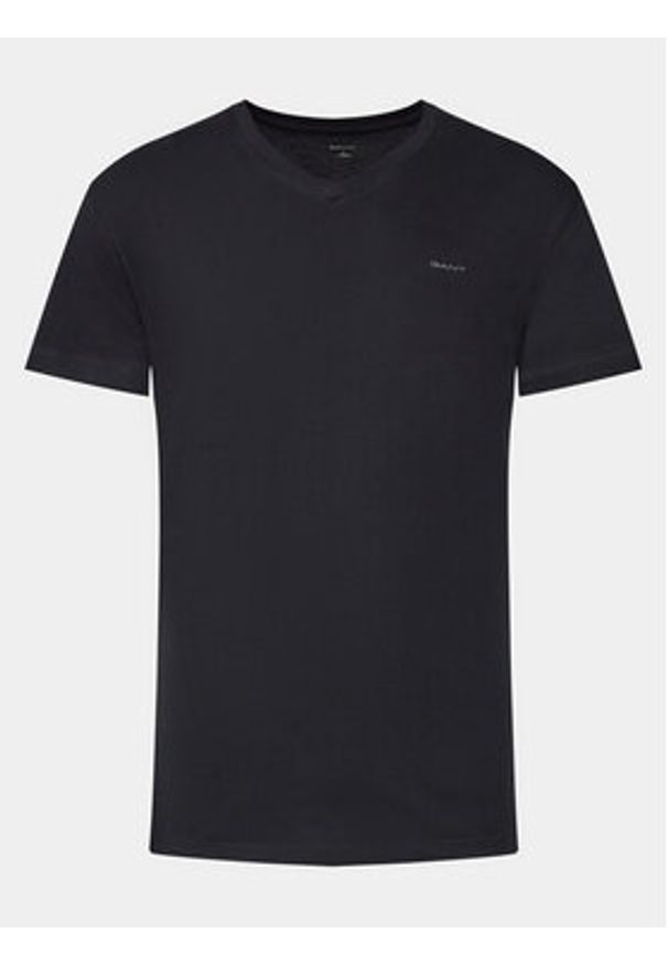 GANT - Gant Komplet 2 t-shirtów 900002018 Czarny Regular Fit. Kolor: czarny. Materiał: bawełna