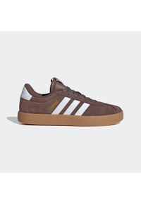 Adidas - Sneakersy męskie ADIDAS VL Court 3.0. Kolor: brązowy. Materiał: zamsz, kauczuk, skóra, syntetyk. Szerokość cholewki: normalna
