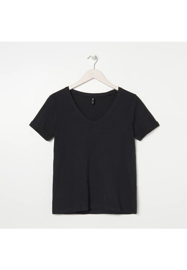 Sinsay - Koszulka - Czarny. Kolor: czarny