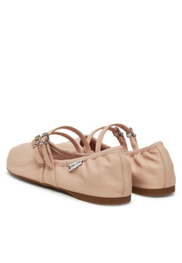 Tommy Jeans Baleriny Ballerina EN0EN02720 Różowy. Kolor: różowy. Materiał: skóra