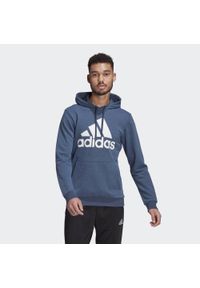 Adidas - Bluza z kapturem adidas Essentials Big Logo. Typ kołnierza: kaptur. Kolor: biały, wielokolorowy, niebieski. Materiał: bawełna, materiał