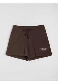 Sinsay - Luźne szorty z bawełną - brązowy. Kolor: brązowy. Materiał: bawełna #1