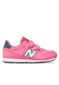 Buty do chodzenia dla dzieci New Balance 500. Zapięcie: rzepy. Kolor: wielokolorowy, różowy. Materiał: materiał, tkanina, syntetyk. Szerokość cholewki: normalna. Sport: turystyka piesza