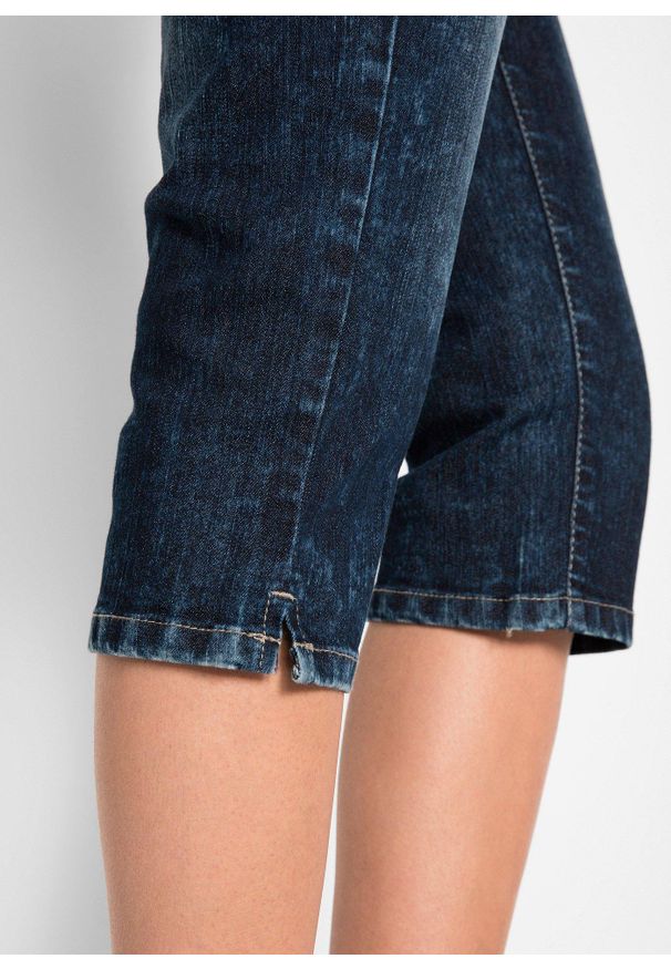 bonprix - Dżinsy straight, średni stan, ze stretchem. Kolor: niebieski