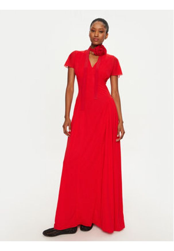 ROTATE Sukienka koktajlowa Kally 1132803017 Czerwony Regular Fit. Kolor: czerwony. Materiał: syntetyk. Styl: wizytowy