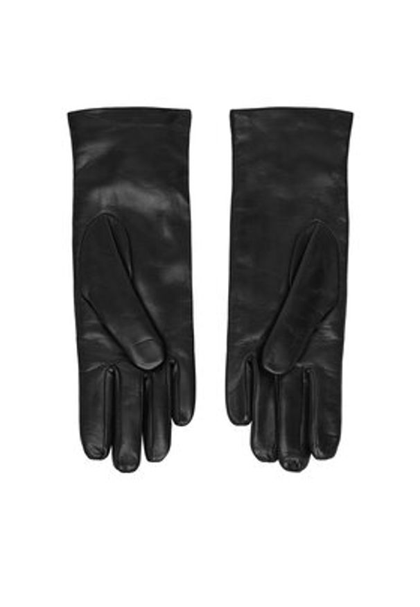 Weekend Max Mara Rękawiczki Damskie Senapeshort 2525566035 Czarny. Kolor: czarny. Materiał: skóra