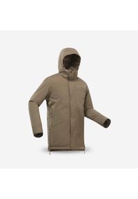 quechua - Parka turystyczna męska zimowa Quechua SH500 -10°C wodoodporna. Okazja: na spacer. Kolor: brązowy. Materiał: poliester, materiał. Sezon: zima #1