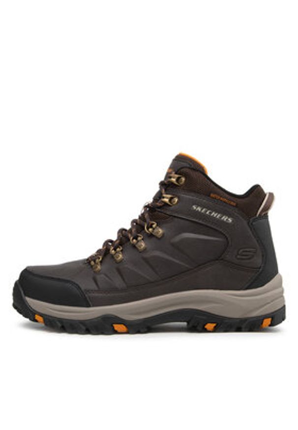 skechers - Skechers Trapery Daggett 204642/CHOC Brązowy. Kolor: brązowy. Materiał: skóra
