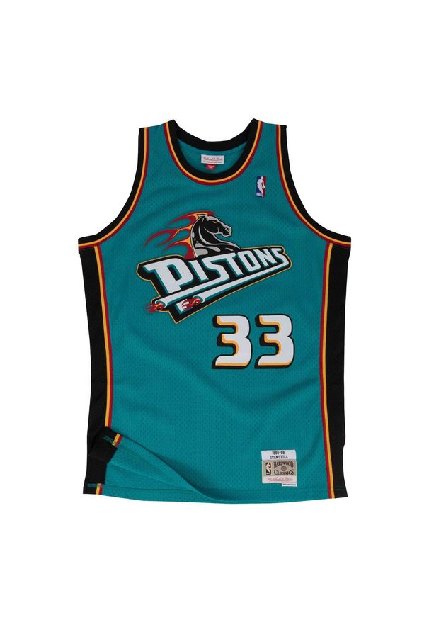 Mitchell & Ness - Koszulka Nba Detroit Pistons Grant Hill. Kolor: niebieski, wielokolorowy, czarny. Sport: koszykówka