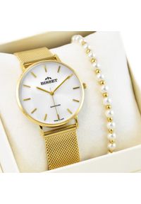 Zegarek Bisset Zestaw damski zegarek Szwajcarski ARITTE biały + bransoletka. Kolor: biały #1