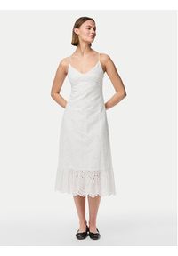 Pieces Sukienka letnia Vilde 17156565 Biały Regular Fit. Kolor: biały. Materiał: bawełna. Sezon: lato #5