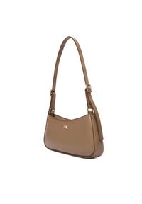 Calvin Klein Torebka Ck Small Shoulder Bag LV04F3170G Beżowy. Kolor: beżowy. Materiał: skórzane #5