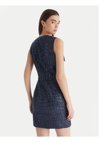 Guess Sukienka codzienna W5BK41 D0771 Granatowy Regular Fit. Okazja: na co dzień. Kolor: niebieski. Materiał: bawełna. Typ sukienki: proste. Styl: casual #4