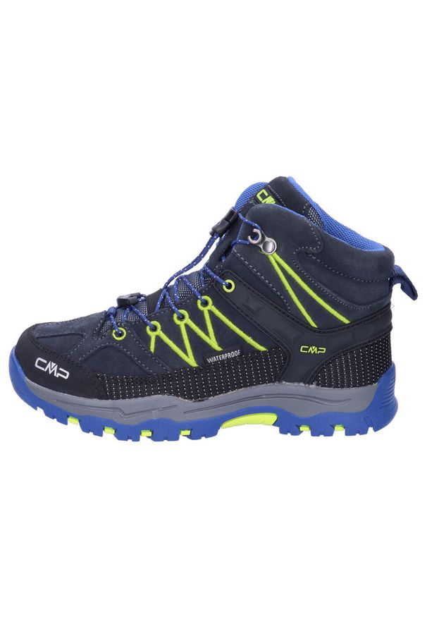 Dzięcięce buty trekkingowe CMP Rigel Waterproof. Okazja: na co dzień. Kolor: czarny, niebieski, wielokolorowy