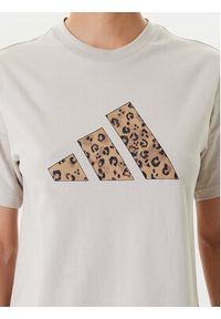 Adidas - adidas T-Shirt Animal Graphic JM4423 Beżowy Regular Fit. Kolor: beżowy. Materiał: bawełna