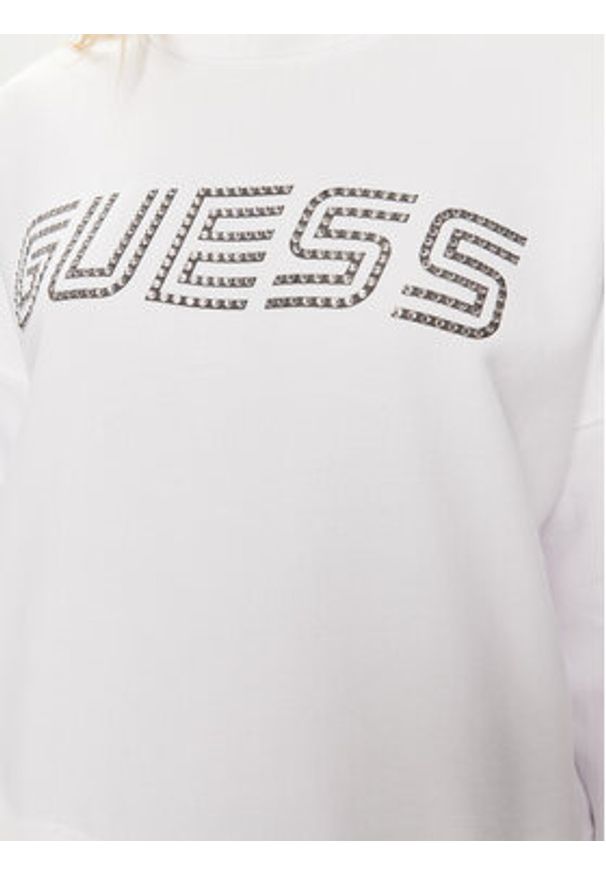 Guess Bluza Skylar V4GQ07 K8802 Biały Relaxed Fit. Kolor: biały. Materiał: syntetyk