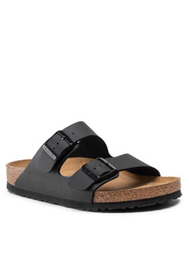 Birkenstock Klapki Arizona Birko-Flor 551251 Czarny. Kolor: czarny. Materiał: skóra