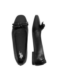 U.S. Polo Assn. Baleriny EO-OXANA001W/6L1 Czarny. Kolor: czarny. Materiał: skóra #7