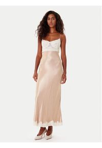 BARDOT - Bardot Sukienka koktajlowa Tzariana 60118DB Beżowy Regular Fit. Kolor: beżowy. Materiał: syntetyk. Styl: wizytowy #4