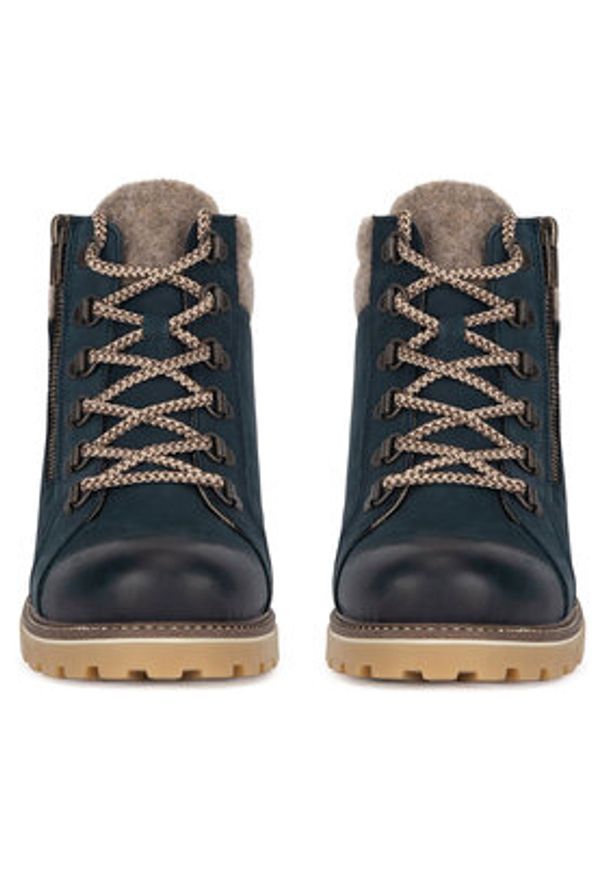 Remonte Trzewiki D7478-14 Niebieski. Kolor: niebieski. Materiał: skóra, nubuk