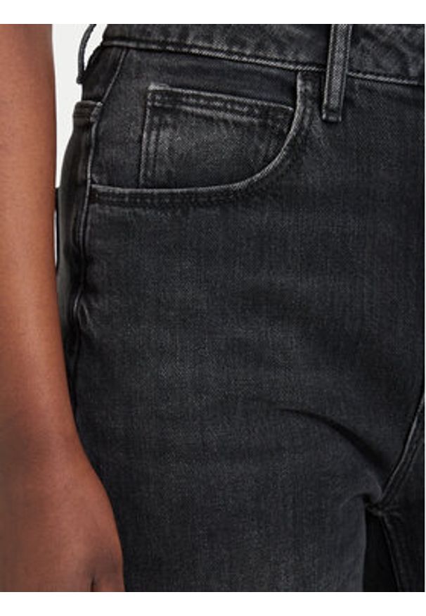 Guess Jeansy W2YA21 D4QD1 Czarny Mom Fit. Kolor: czarny