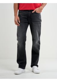 Big-Star - Jeansy męskie z lekkimi przetarciami czarne Colt 903. Stan: podwyższony. Kolor: czarny. Styl: klasyczny, elegancki #1