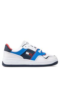 Tommy Jeans Sneakersy Archive Basket EM0EM01016 Biały. Kolor: biały. Materiał: skóra