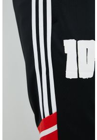 adidas Performance spodnie treningowe Messi męskie kolor czarny z nadrukiem. Kolor: czarny. Materiał: skóra, dzianina, materiał. Wzór: nadruk. Sport: fitness #4