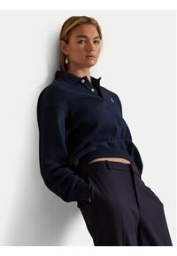 Polo Ralph Lauren Bluza 211971756001 Granatowy Relaxed Fit. Typ kołnierza: polo. Kolor: niebieski. Materiał: bawełna #4