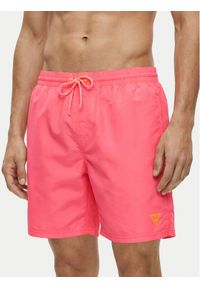 Guess Szorty kąpielowe F6GT24 WG282 Różowy Regular Fit. Kolor: różowy. Materiał: syntetyk #1