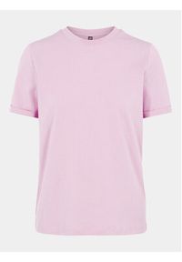 Pieces T-Shirt Ria 17086970 Różowy Regular Fit. Kolor: różowy. Materiał: bawełna #4