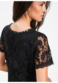 Sukienka koronkowa Premium bonprix czarny. Kolor: czarny. Materiał: koronka. Styl: elegancki #2