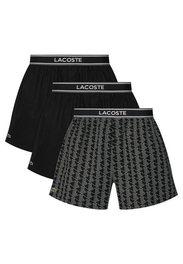 Lacoste Komplet bokserek 7H4972 Czarny. Kolor: czarny. Materiał: bawełna