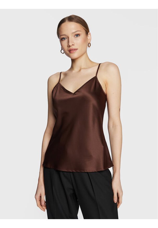 Marella Top Rolf 31660129 Brązowy Regular Fit. Kolor: brązowy. Materiał: syntetyk