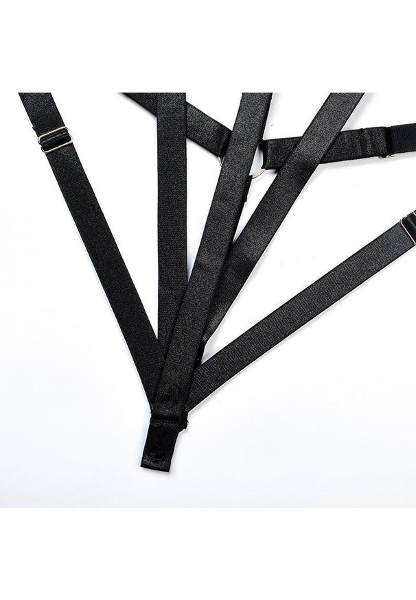 Intica - Body damskie ze strapami na wieczorne wyjścia Chelsea. Kolor: czarny. Materiał: materiał