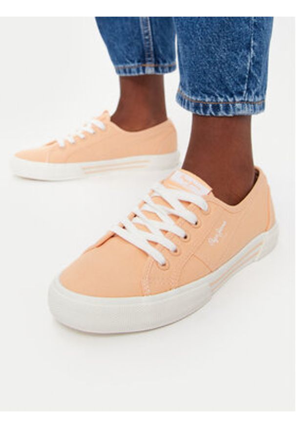 Pepe Jeans Tenisówki Brady Basic W PLS31287 Pomarańczowy. Kolor: pomarańczowy. Materiał: materiał