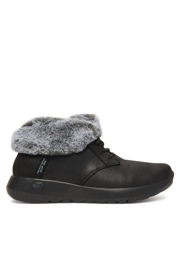 skechers - Skechers Botki On-The-Go Joy 144803/BKGY Czarny. Kolor: czarny. Materiał: materiał